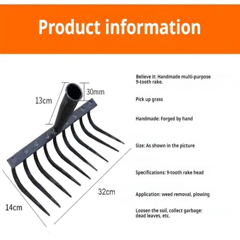 Ninetooth Nail Rake Multifunct - Agriculture Farming Work avis et prix